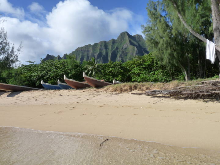 Sehenswürdigkeiten in der USA - Strand & Berge Oahu/Hawaii.
