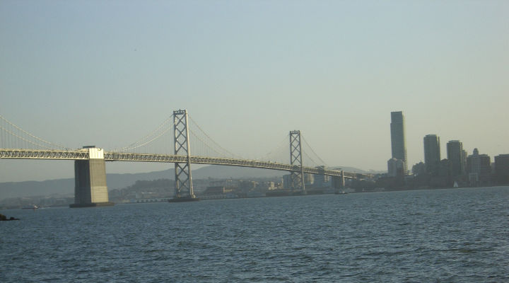 Sehenswürdigkeiten in der USA - Die Bay Bridge in San Francisco im Bundesstaat Kalifornien