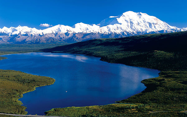Denali Nationalpark mit einem der höchsten Berge Mount McKinley  - Sehenswürdigkeiten USA